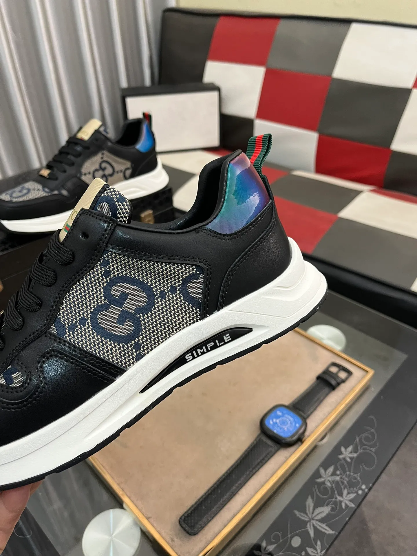Men's Men's Shoes 💰420 ⌚️⌚️[GUCCI] Gucci men's casual shoes are absolutely popular 🔥The ultimate matching item for trendy men! Irresistible charm of super texture, the main recommendation, the upper is made of high-quality cowhide + breathable fabric, sheepskin feet, wear-resistant rubber sole, noble and elegant! Extremely comfortable🎁🎁You can be as handsome as you want💪 Size: 38-44!